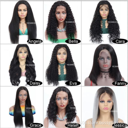 10A Raw Virgin Cuticle Aligned Hair Lace Wig With Baby Hair Bleached Knots 100% body wave Lace Front Wig Brazilian Human Hair